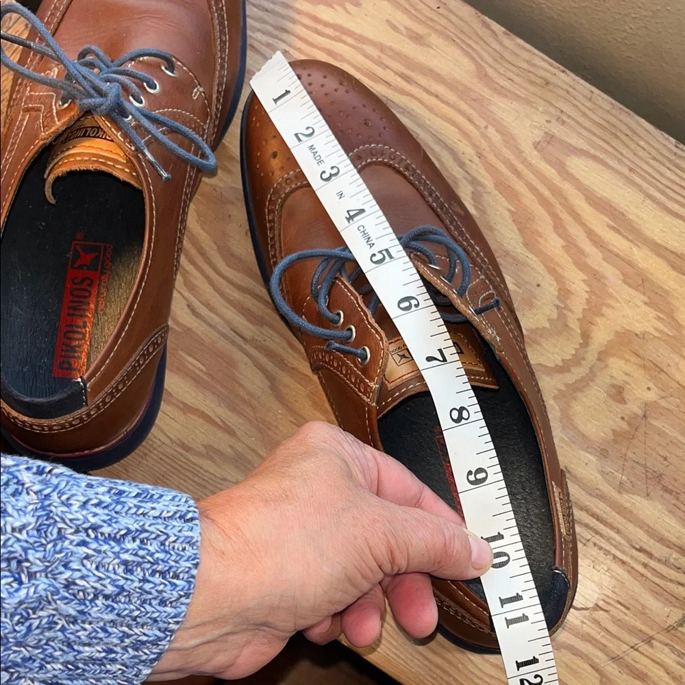 PIKOLINOS Tan Brown‎ Leather Men's Oxfords Wingtips Walking Soles 8